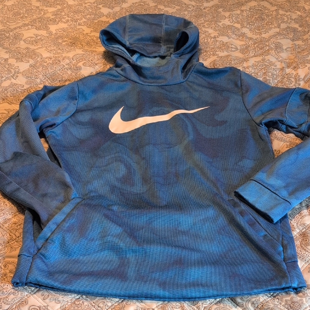 Kids Unisex Nike Blue Pullover Hoodie